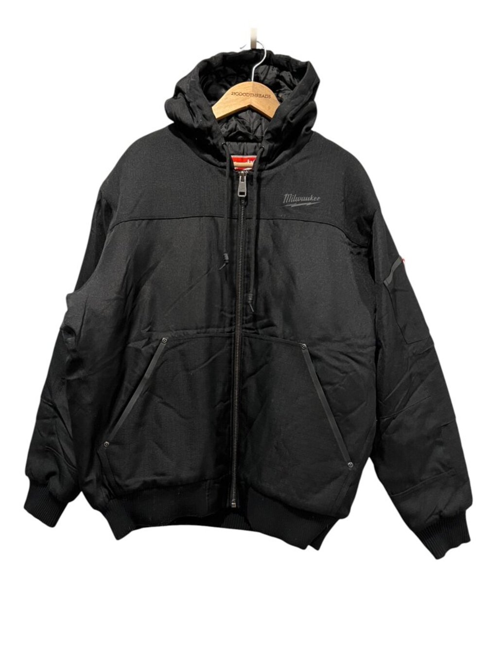 Milwaukee Gridiron Insulated Workwear Hooded Zip Jacket, Black, XL